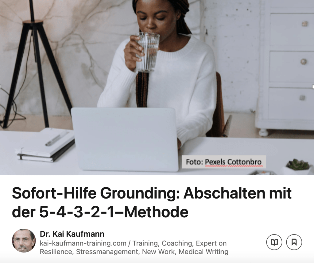 Sofort-Hilfe Grounding: Abschalten mit der 5-4-3-2-1-Methode