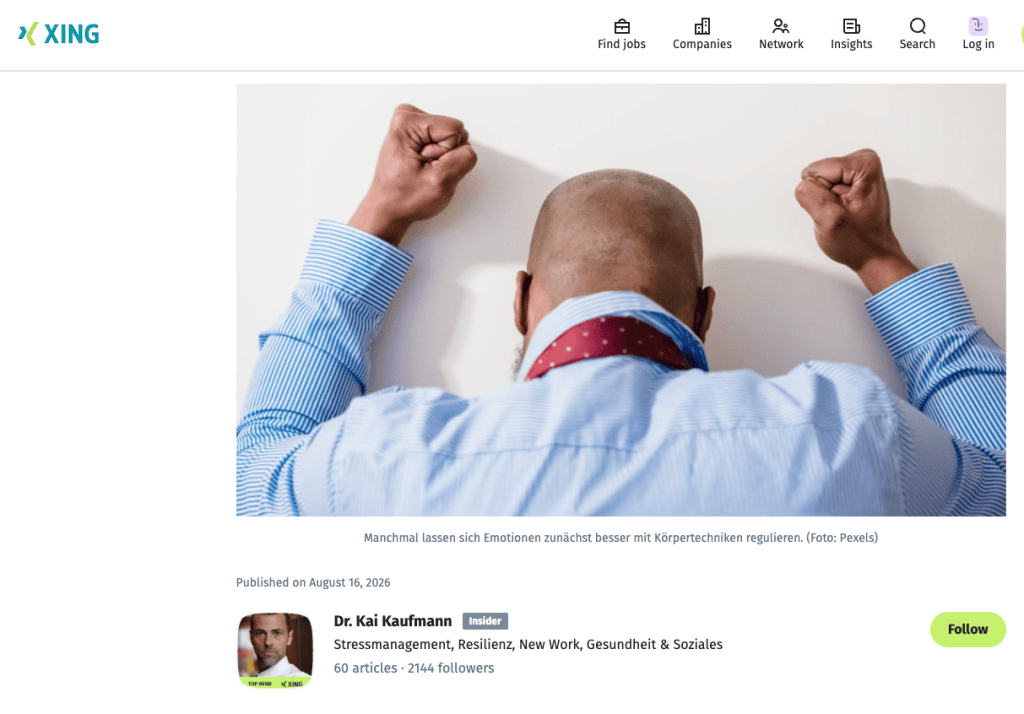 Stressmanagement und Emotionsregulation: Wenn Mindest-Techniken nicht&nbsp;helfen